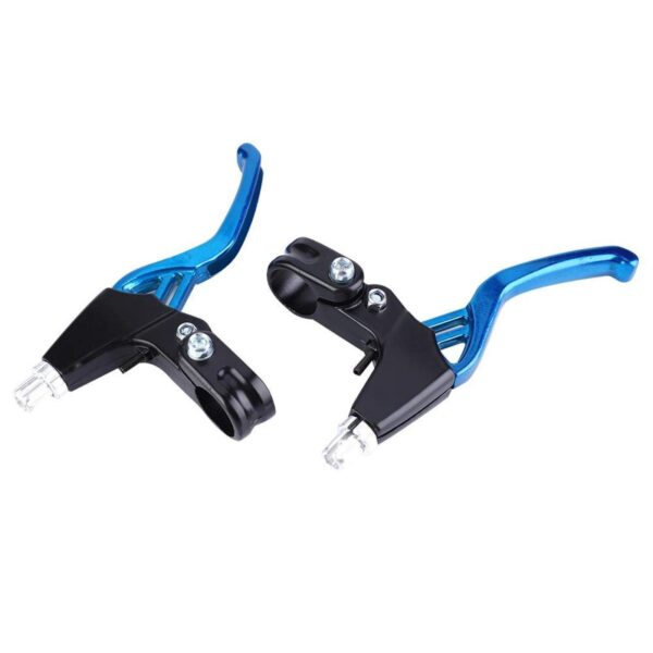 1 Pair Aluminum Alloy Mountain Bike V Brake Levers Blue by Dilwe Fits 22mm Handlebars Enhance your cycling experience with these high-strength aluminum brake levers in blue. Choose from 4 colors to match your bike. Enjoy automatic collision recovery and a 180-day warranty for peace of mind.