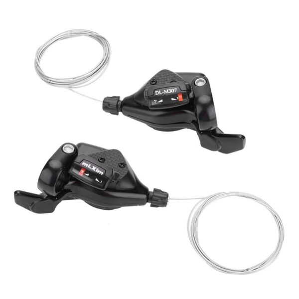 1 Pair Triple 3X789 Speed Bike Gear Shift Front Derailleur LeftRight Shifter for Shimano Control System3X7 Speed VBESTLIFE Quick installation and removal, left-hand 3-speed, right-hand 7/8/9-speed dial. Stable quality, compatible with Shimano. High cost performance, firm metal construction.