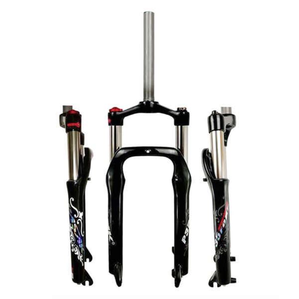 20 Inch Bike Suspension Fork 4.0 Fat Tire 100mm Travel 1 18 Straight Oil Disc Brake QR 9 135mm Manual Lockout Experience ultimate performance with the HIMALO 20-inch Fat Bike Suspension Fork. Designed for fat tires, this fork boasts a 100mm travel, straight oil design, and manual lockout feature for a smooth ride. Made from magnesium and aluminum alloy, it ensures durability and efficiency. Compatible with various bikes, this fork is perfect for snow, beach, ATV, and BMX adventures. Package includes one fat bike oil fork. Reach out to us for any assistance.