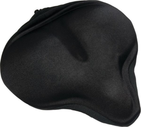 2501018 Exerciser Gel Seat Cover 12x13 Black VELO Enhance your cycling comfort with the 250/1018 Exerciser Gel Seat Cover in black. Featuring a flexible lycra covering over a base of foam and gel inserts, this seat cover boasts an anatomic shape with a recessed center groove for maximum support. Made in the United States by VELO, this seat cover is designed to elevate your cycling experience.