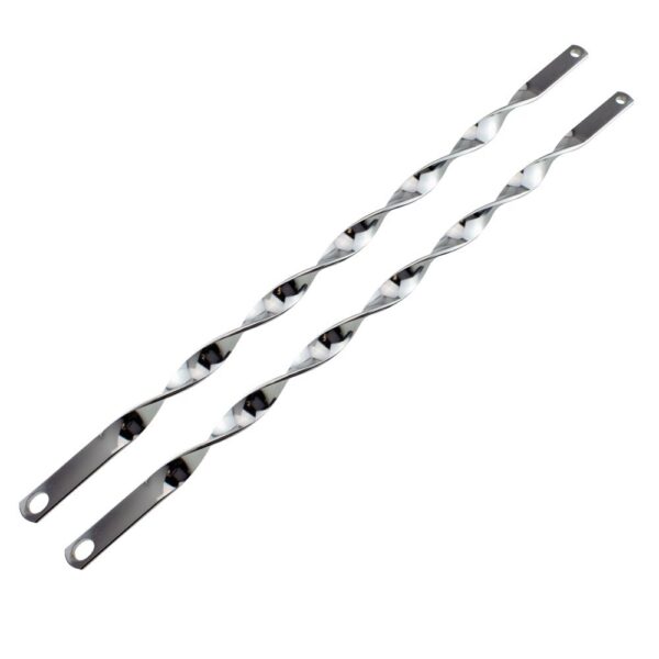 26 Flat Twisted Spring Fork Bars Chrome Fenix Cycles Steel 22 14 Pair Upgrade your ride with these 26' Flat Twisted Spring Fork Bars in Chrome from Fenix Cycles. Made of durable steel, 22 1/4' long, and sold as a pair, these bars add style and functionality to your bike.