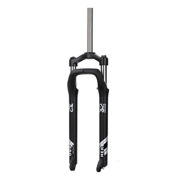 26 Inch Fat Bike Suspension Fork Travel 100MM 4.0 Tire Bike Fork 1 18 QR Disc Brake Bicycle Front Fork for Snow Beach E Bike by HIMALO Upgrade your biking experience with this 26'' Fat E-Bike Fork designed for Beach and Snow terrains. Featuring a spring shock absorber, aluminum alloy construction, and manual lockout for a smooth ride.