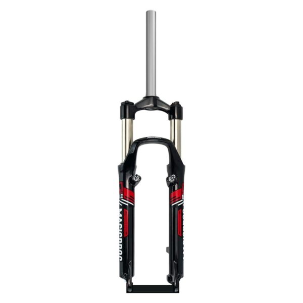 26 Inch Mountain Bike Suspension Fork Disc V Brake 100mm Travel QR 9mm Lockout Upgrade your bike with the 26 Inch Mountain Bike Suspension Fork. This high-quality fork features V-brake disc brakes, manual lockout, and fine-tuning rebound for a smooth ride on various terrains. Made of aluminum alloy and steel, it offers durability and performance. Get yours now!