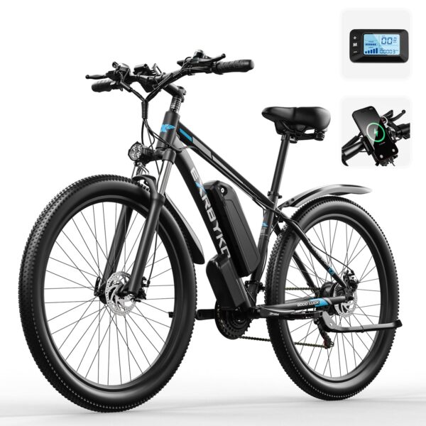 29 Electric Bike for Adults 48V 17.5AH 840WH Battery 750W 34MPH Electric Mountain Bike Up to 70 Miles Ebike with 21 Speed Gears IP7 Waterproof Electric Bicycle E Bike for Commuter EXRBYKO Experience ultimate freedom with the 29” Electric Bike for Adults. This powerful e-bike boasts an 840WH battery, 750W motor, and 21-speed gears, offering up to 70 miles per charge. Equipped with IP7 waterproofing, this electric mountain bike is perfect for commuting in any weather.