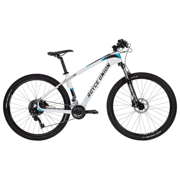 71 Z49wItrL Experience top-notch performance with the Royce Union RCF Carbon Mountain Bike. Equipped with a lightweight carbon frame, Shimano SLX drivetrain, and hydraulic disc brakes, this bike ensures a smooth and controlled ride on any terrain.