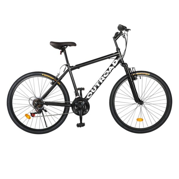 71 yuLYwNFL Conquer any terrain with the Max4out 26-inch mountain bike. Solid iron frame, 21-speed shift, and double disc brakes ensure safety and control. Easy assembly in 15-20 minutes.