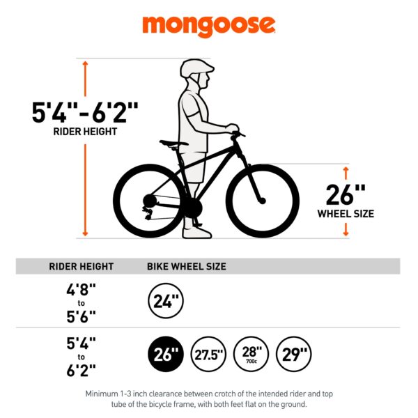 Conquer any terrain with the Mongoose Argus Sport Fat Tire Bike. Featuring a 10-speed derailleur, hydraulic disc brakes, and 26 x 4.8 inch tires, this bike offers maximum traction and responsive control. Ride like a boss!