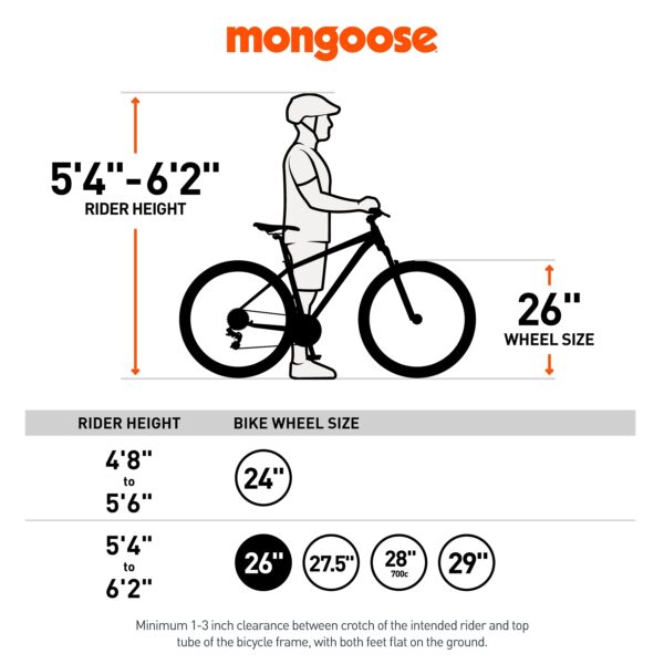 71fnBC2H vL Conquer any terrain with the Mongoose Status Mountain Bike. Lightweight aluminum frame, 21-speed, front disc brake, and rear V-brake for precise stopping power. 27.5-inch wheels for stability. Easy height adjustments with quick release saddle.