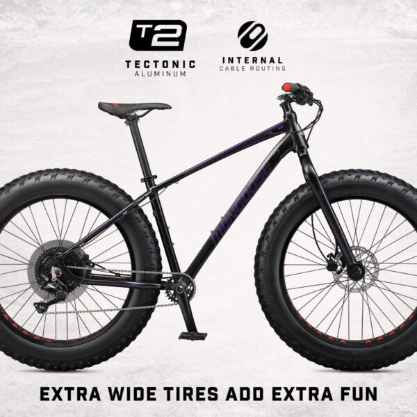 Conquer any terrain with the Mongoose Argus Sport Fat Tire Bike. Featuring a 10-speed derailleur, hydraulic disc brakes, and 26 x 4.8 inch tires, this bike offers maximum traction and responsive control. Ride like a boss!