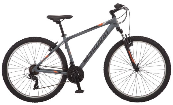 817ZvAvN31L Conquer any terrain with the Schwinn High Timber Mountain Bike! Lightweight aluminum frame, 21 speeds, and 27.5-inch wheels for riders 5’4” to 6’2”. Perfect for trails or neighborhood rides.