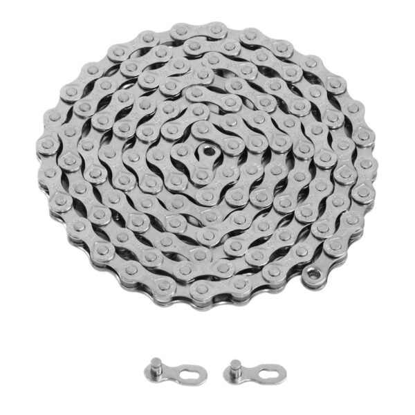 8s Sports Bike Chain Stainless Steel Wear Resistant Chains for Mountain Road Bicycle OUKENS 6 7 8 speed Upgrade your bike with the 8s Sports Bike Chain by OUKENS. Reinforced shaft, durable, fine workmanship. Perfect for mountain and road bikes.