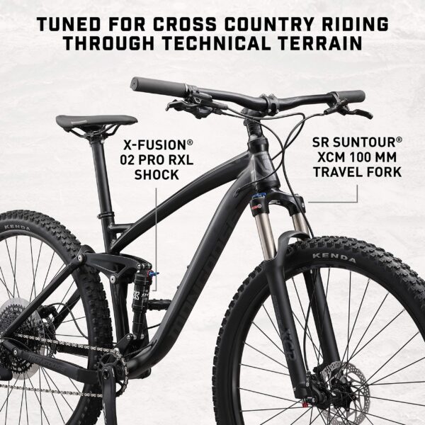 91aLrbpXJFL Conquer rugged XC terrain with the Mongoose Salvo Adult Mountain Bike. This 29" bike features a dual suspension aluminum frame, 12-speed trigger shifter, and hydraulic disc brakes for superior performance on the trails.