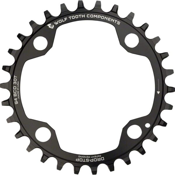 94 BCD Spider Mountain Bike Chainrings for SRAM XO1 X1 GX and NX Cranks 32 Tooth Drop Stop A MTB Wolf Tooth Upgrade your SRAM crankset with the 94 BCD Spider Mountain Bike Chainring by Wolf Tooth. Featuring 32t teeth with Drop-Stop A technology for smooth chain retention. Crafted from durable 7075-T6 aluminum in the USA.