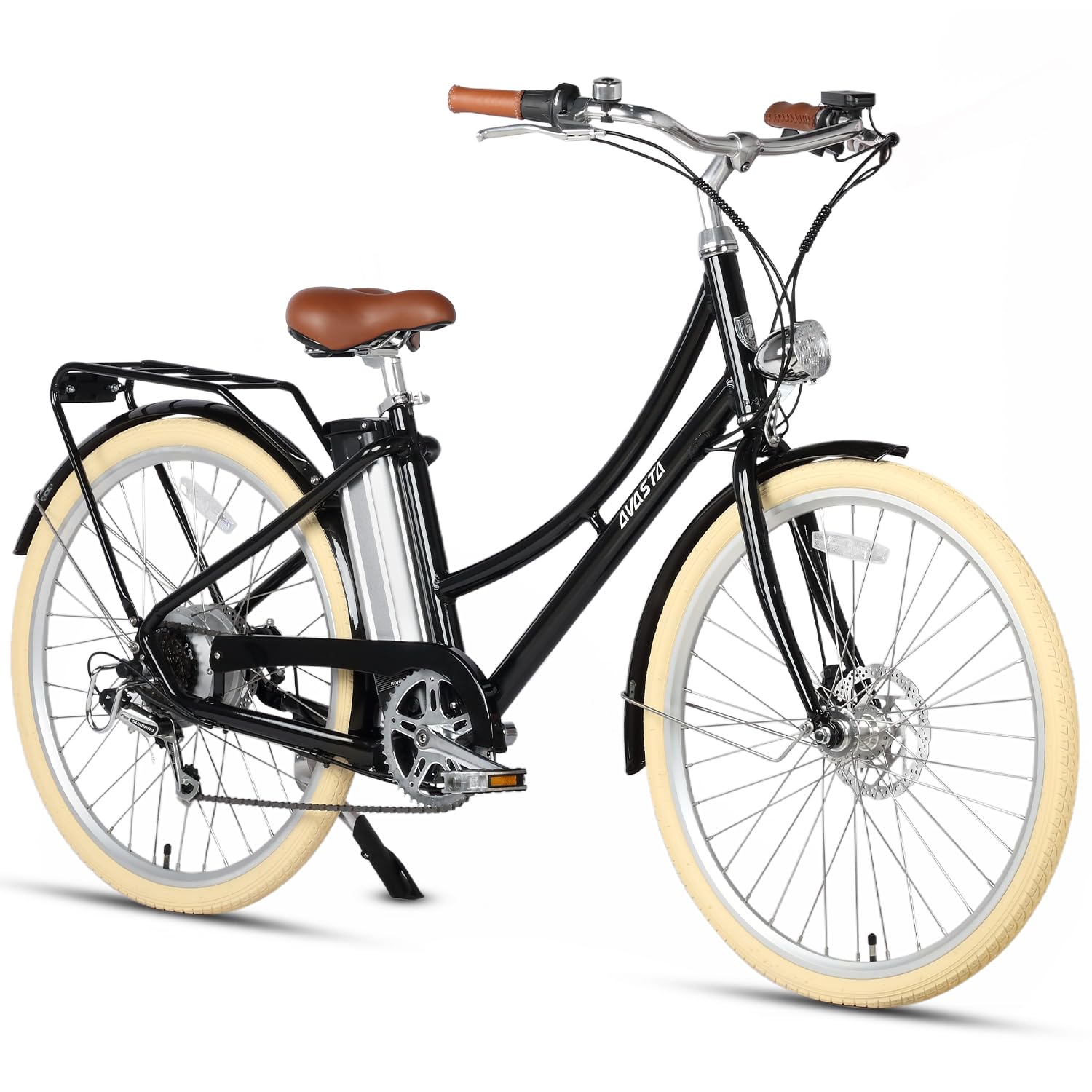 Bici Ibrida Da Donna AVASTA Vela 26" - 6 Marce, Cestino Metallico E Portapacchi - Perfetta Per La Città