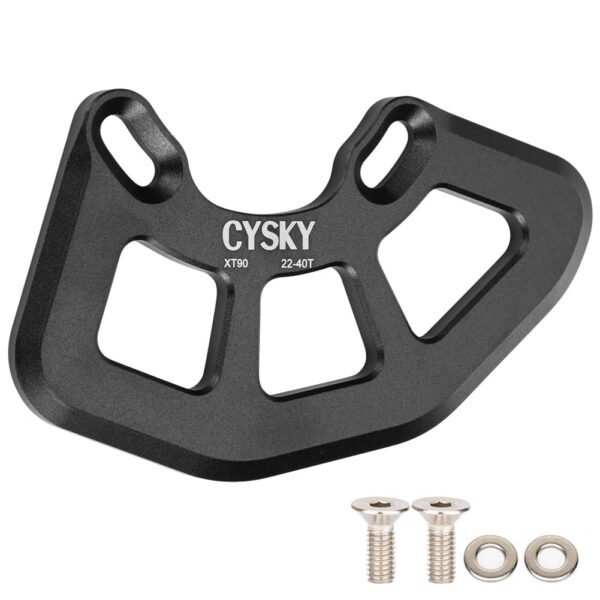 Alloy MTB Bash Guard Chain ring Protector ISCG05 Bike Chain Guard for 22T 40T Single Chainring Mountain Bike Downhill BMX CYSKY Protect your bicycle chain and chain ring with the CYSKY Alloy MTB Bash Guard. Made of high-quality aluminum alloy 7075-T6, lightweight, tough, and durable. Compatible with 22T to 40T single chainrings. Easy to install for additional protection on rugged mountain roads.