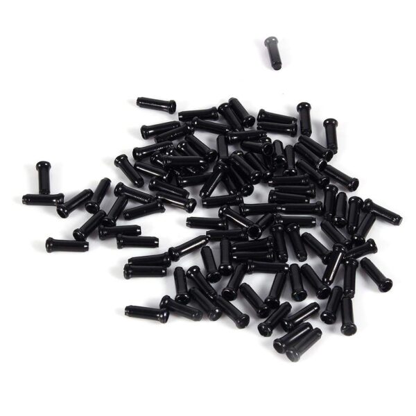 Aluminum Alloy MTB Bike Brake Cable Tips Crimps Derailleur Shifting End Core FerrulesBlack Alomejor 100PCS Protect your bike cables with these durable aluminum alloy brake cable tips in various colors. Keep cables clean and enhance bike aesthetics.