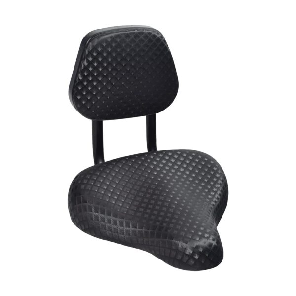 AlveyTech Bike Saddle Seat with Backrest Wide Soft Comfort Replacement for Men and Women Universal Mountain Bikes Road Cruiser Bicycle Tired of skinny seats with no back support? AlveyTech Bike Saddle Seat offers comfort with a padded backrest, easy clean, and wide compatibility.