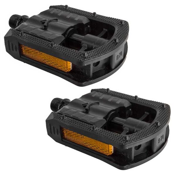 AlveyTech Folding Pedals for ANCHEER EB5 Swagtron EB5 Electric Bikes Set of 2 Enhance your e-bike experience with this set of two folding pedals designed for ANCHEER EB5 & Swagtron EB5 models. Enjoy a non-slip platform with side reflectors for added safety in low light. Keep pedaling even when the battery runs out!