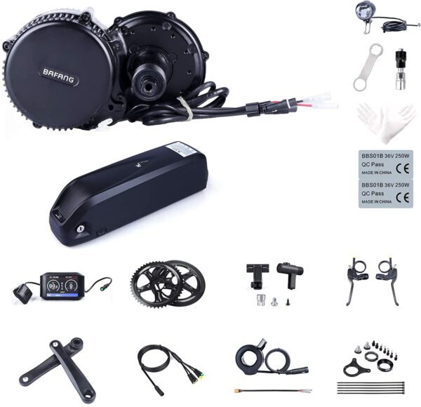 BAFANG 48V 750W Mid Drive Electric Bike Motor Conversion Kit 52T 17.5Ah Upgrade your bike with the efficient BAFANG BBS02B 48V 750W Mid Drive Electric Bike Motor Conversion Kit. Experience two riding modes, various options, and easy installation. Max speed of 55km/h and 120 N.m torque. Perfect for mountain and road bikes.