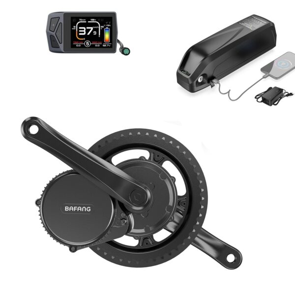 BAFANG BBS02B 48V 750W Mid Drive Kit Ebike Conversion with Optional Battery DIY Motor Kit for Mountain Bike Universal Compatible High Power Output 'Transform your bike with the BAFANG BBS02B 48V 750W Mid Drive Kit. This powerful kit is designed for mountain and road bikes, providing high power output for hill climbing and heavy loads. With a reliable motor offering up to 100-120 N.m torque, conquer tough terrains with ease. Enjoy easy installation and three riding modes for a customizable experience. Join the global service center for technical support and maintenance. Upgrade your ride today!'