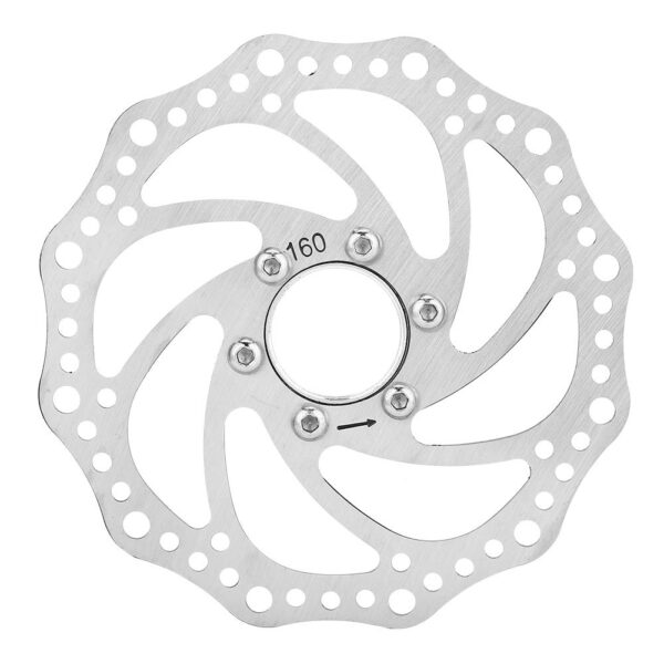 Bicycle Brake Rotor Stainless Steel 160mm Threaded Hubs Brake Disc Rotor Flange Adapter Upgrade your bike with this high-quality Stainless Steel Brake Rotor! Easy to install, excellent performance, and durable for mountain bikes.