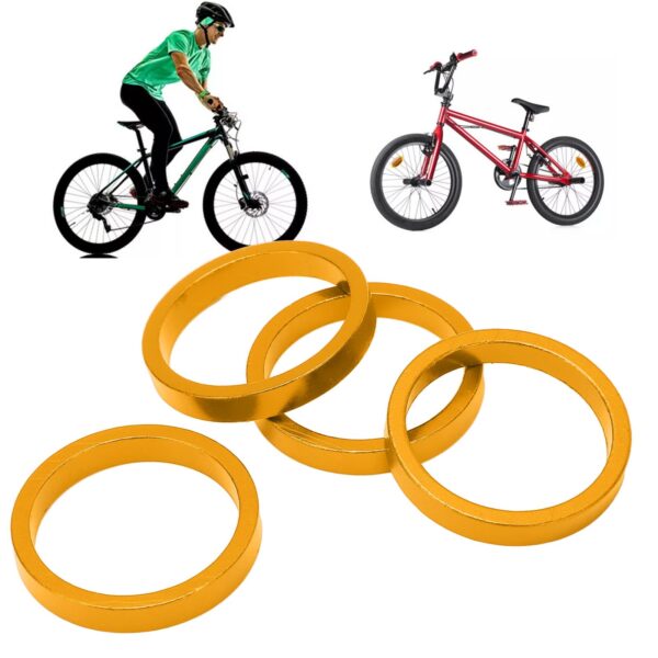 Bicycle Headset Spacer 28.6 5mm Aluminum Alloy for Mountain Road Bike 28.6mm Stem Buachois Size Enhance your bike with these 4 Pcs Aluminum Alloy Headset Spacers! Crafted with high-quality material, lightweight yet durable. Choose from 4 colors. Perfect for 28.6mm front forks on various bikes. Order now!