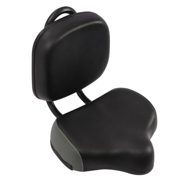 Bicycle Saddle Bike Seat with Soft Back Tricycle Saddle Seat with Backrest Universal Backrest Saddle for Mountain Bike Road Bicycle Hibrid and Stationary Exercise Bike OUKANING Let our bike saddle with a backrest bring your ride like soaring clouds of soft feeling! Enjoy comfortable riding with reduced hip pressure and an adjustable backrest height. This universal saddle fits various tricycles, offering ergonomic design and easy installation.