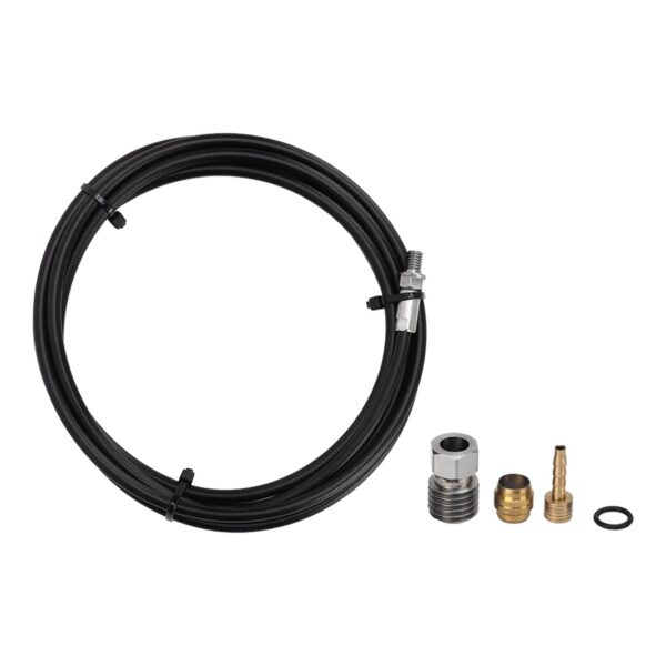 Bike Brake Hose 2m DIY Repair Cable Hydraulic Disc Brake Hose Kit for Magura MT2 MT4 RACE by OUKENS Upgrade your bike with this durable 2m brake hose kit. Made of premium stainless steel with nylon coating for stability and safety. Highly practical for better braking performance.