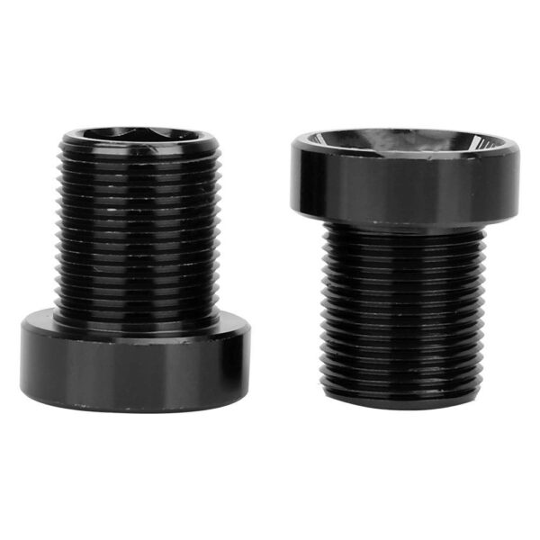 Bike Crank Arm Bolt M1519mm Splined Bottom Bracket Bolts Black RiToEasysports High-quality aluminum alloy bike crank arm bolt for MTB. Lightweight, waterproof, durable. Includes 2 bolts.