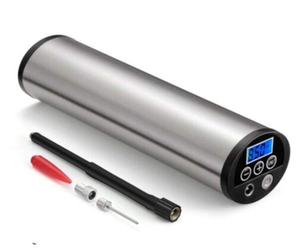 Bike Inflator Air Pump Mini Electric Tyre Pressure Gauge LED Lighting ...