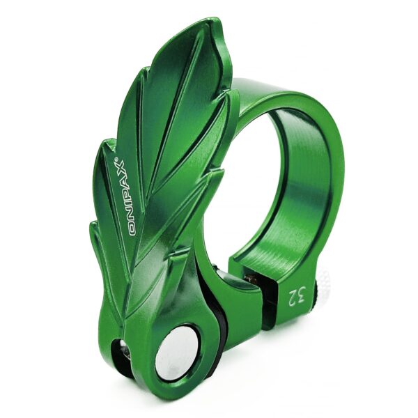 Bike Leaf Seatpost Quick Release Collar Aluminum Alloy 32mm35mm ONIPAX Red Gold Green Add elegance to your ride with ONIPAX Leaf Seatpost Clamp. Available in Red, Gold, and Green for style. Easy seat height adjustment for varied terrains.