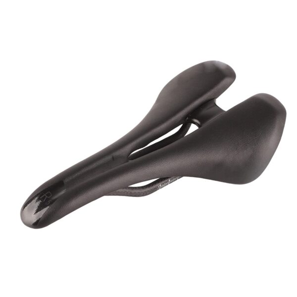 Bike Saddle Ultralight CarbonPU Leather Seat Pad for Dilwe Hollowed Design Ergonomic Premium Material Stable Installation Guarantee Size 27 14 5.5cm Black Enhance your cycling experience with this ultralight bike saddle featuring a hollowed design for reduced weight, ergonomic shape, premium materials, stable installation, and a satisfaction guarantee.