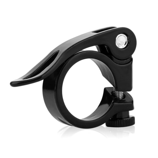 Bike Seat Post Clamp 31.8mm 34.9mm Aluminum Alloy Seat Tube Clip for Mountain Bike Black Three BY Upgrade your bike with this convenient and high-quality aluminum alloy seat post clamp. Easy to install and use, featuring an extended lever for efficient adjustments. Suitable for various bike types. Available in black color.