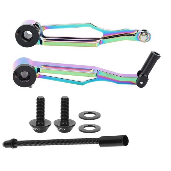 Bike V Brake 1Pair Ultralight Long Short Arm Modified Brakes for Road Mountain Cycling long arm V brake by Alomejor Plating Color Upgrade your bike with the ultralight Bike V Brake Pair for smooth and quiet stopping power. Suitable for modified folding bikes. Stylish and efficient design.