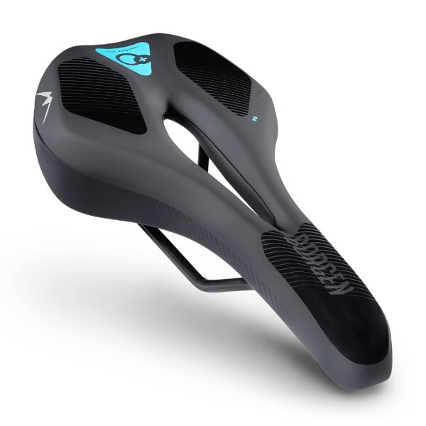 Borgen Bike Seat Men and Women Ergonomic with Memory Foam and Gel Bike Saddle Comfortable for Long Tours Suitable for City Trekking MTB Road Bike and e Bike Size Brand Borgen Experience ultimate comfort with the Borgen Bike Seat for Men and Women. Ergonomically designed with gel and memory foam, this saddle reduces pressure on the prostate during long rides. Made with high-quality materials, including wear-resistant PU leather and waterproof seams, this seat offers durability. The breathable design with a central 'hole' provides effective ventilation, especially for men. Easy to assemble and suitable for various bike types, this seat comes with a universal fit system. Buy with confidence and enjoy a risk-free order with a money-back guarantee.