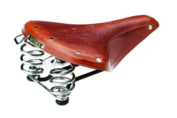 Brooks Saddles B67 S Womens Bicycle Saddle Handmade in England Black Steel Natural Ventilation Experience supreme comfort with the Brooks Saddles B67 S Women's Bicycle Saddle. Handmade in England using traditional techniques, this saddle features a wider rear portion for a classic sprung design. Crafted with black steel and natural ventilation from vegetable-tanned leather, it keeps you cool on your rides.