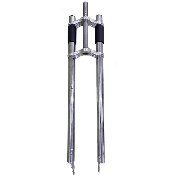 CDH 26 Bike Fork 1 Threaded Triple Tree Non Suspension Bicycle Fork 26x3.5 Tire Enhance your biking experience with the CDH 26 Bike Fork. Designed for 26' bicycles, this fork features a sturdy construction with a 1' threaded head tube. With a disc brake bracket and compatibility with 26x3.5' tires, it ensures a smooth and stable ride.