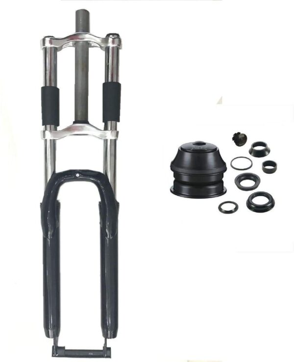 CDHPOWER Bike Suspension Fork 26 Disc Brake Black Bicycle Forks CDHPOWER Size Upgrade your bike with the CDHPOWER Bike Suspension Fork 26'. Compatible with CDHPOWER gas tank frames. Ensure safety with proper maintenance and riding practices. Ride with confidence and style.