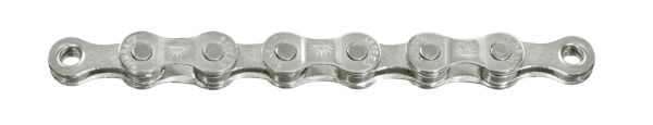 CNM84 SunRace 8 Speed Bike Chain 116 Link Bright Silver Size Brand Upgrade your bike with the CNM84 SunRace 8-Speed Bike Chain. High-quality outdoor recreation product with 116 links and a bright silver finish. No batteries required. Model Number: CNM84.116L.SS0.BX.