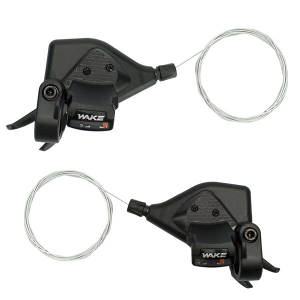 CYSKY 3x7 21 Speed Bike Shifter Levers with Gear Indicator for Mountain Bicycle Right and Left Thumb Shift Combo Upgrade your bike with the CYSKY Bike Shifter Levers, designed for easy installation on various bikes. Features a gear view window for quick gear checks and comfortable operation.