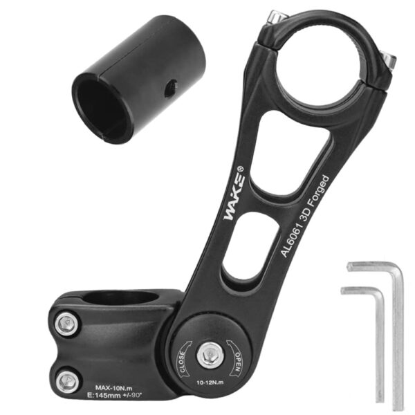 CYSKY Bike Stem Universal 31.8mm and 25.4mm Adjustable ± 90 Degree 90mm 110mm 145mm MTB Stem Riser Enhance your riding comfort with the CYSKY Bike Stem. Adjustable from -90° to +90°, it offers a custom fit for your preferred handlebar height. This sturdy and durable stem is perfect for various bikes, weighing just 353g. Upgrade your bike effortlessly with this precision-engineered stem.