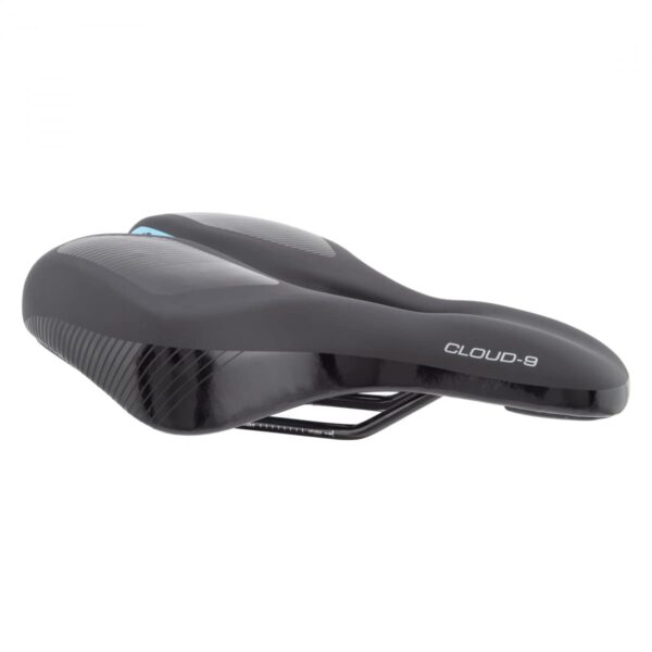 Cloud 9 Kush Plus Airflow Comfort Saddle Wide Brand Cloud 9 Size ULTIMATE COMFORT Waterproof DURABLE ANTI FATIGUE ANATOMIC CUT OUT TRUSTED BRAND Experience ultimate comfort on your rides with the Cloud-9 Kush Plus Airflow Comfort Saddle. Ergonomically designed with multi-stage memory foam, this wide saddle evenly distributes your body weight. Its durable and waterproof covering, along with tough protective bumpers, ensures longevity in all weather conditions. Say goodbye to discomfort with steel rails that absorb road vibrations, allowing you to ride longer and happier. The anatomic cut-out provides relief to your sciatic and perineum nerves, enhancing your overall biking experience. Trust the Cloud-9 brand for quality and durability.