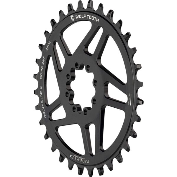 Components Sram T Type Chainring 30t Drop Stop Wolf Tooth Upgrade your bike with the Wolf Tooth Components Sram T-Type Chainring. Compatible with various drivetrains, this 30t chainring features Drop-Stop design for optimal performance. Includes custom T20 stainless steel bolts.