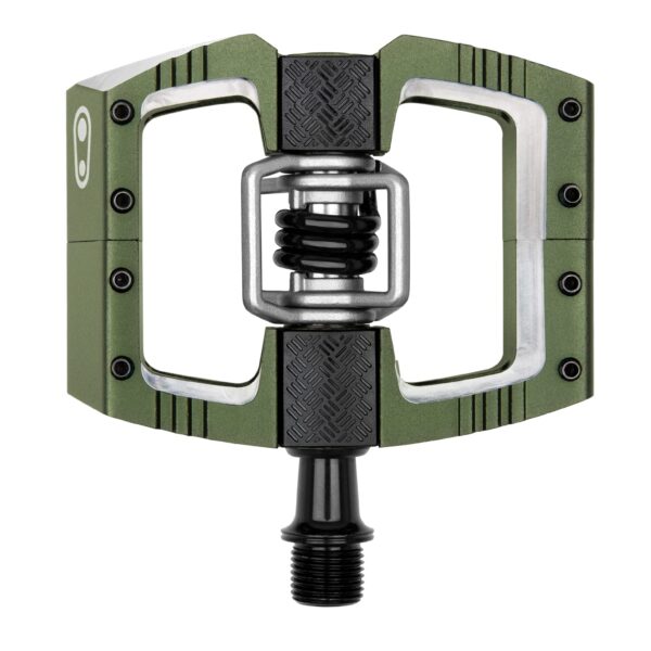 Crankbrothers Mallet DH Mountain Bike Pedals Dark Green Camo Collection Clip in System Pair of Bicycle Pedals Enhance your enduro riding with the Crankbrothers Mallet DH Mountain Bike Pedals. Superior stability, customizable float, and premium materials for optimal performance.