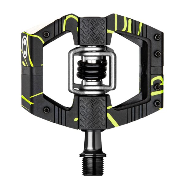 Crankbrothers Mallet E Mountain Bike Pedals Splatter Collection MTB Enduro Optimized Platform Clip in System Pair of Bicycle Mountain Bike Pedals Cleats Included Crankbrothers The Crankbrothers Mallet E Mountain Bike Pedals are the ultimate choice for enduro riding and racing. Featuring a concave platform for a secure foothold, 6 adjustable pins per side for optimal grip, and integrated traction pad technology for the best shoe/pedal interface. With superior stability and performance, durable yet lightweight materials, and premium internal components, these pedals are designed to enhance your riding experience.