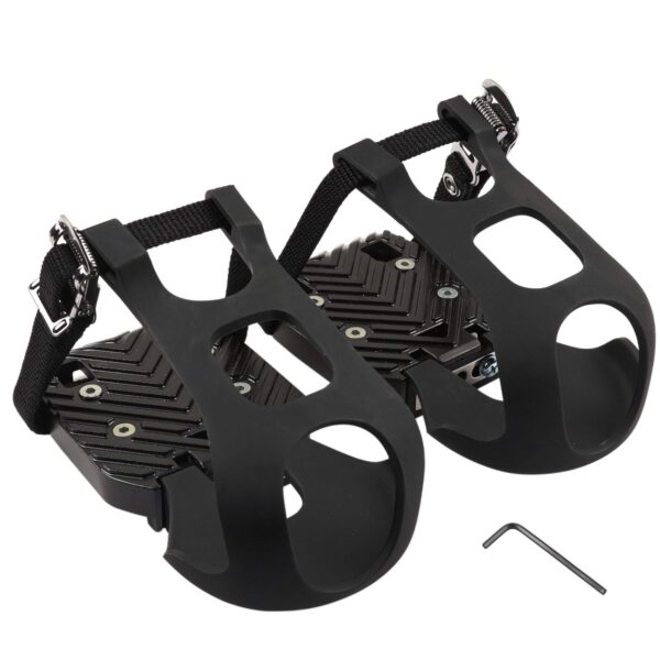 CyclingDeal Bike Bicycle Toe Clips Cage Peloton Bike Bike Compatible Convert Look Delta Pedals Designed for Peloton bike pedals ONLY. Dual function for clipless shoes or sneakers. Pro-quality materials. Video instructions included. Patented product with 2-year warranty.