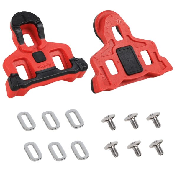 CyclingDeal compatible with Shimano SPD SL Cleats Set Road Bike Pedals Experience ultimate stability with CyclingDeal's Shimano SPD-SL Cleats Set. Fully compatible, extra strong, and friction adjustable for a natural pedal stroke. Includes 2-year warranty.