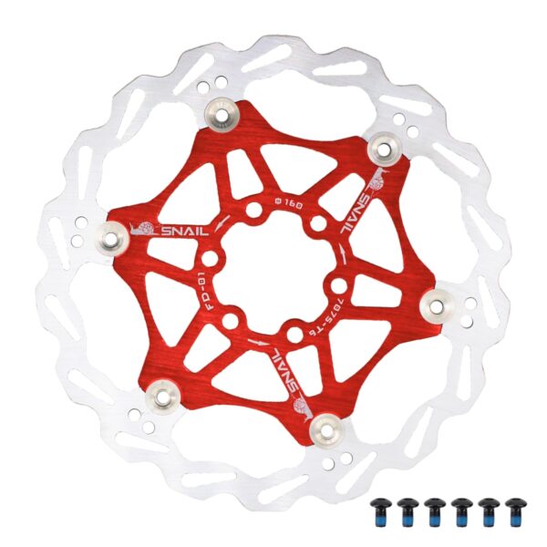 DJC Bike Brake Disc Rotor MTB Floating Brake Disc 160mm 180mm 203mm Steel Aluminum Brake Disc 2 red 160mm Enhance your biking experience with the DJC Bike Brake Disc Rotor. Featuring high-strength stainless steel and ultralight aluminum alloy, this disc offers superior heat dissipation and brake force. Available in various sizes and colors. 1 Year Warranty.