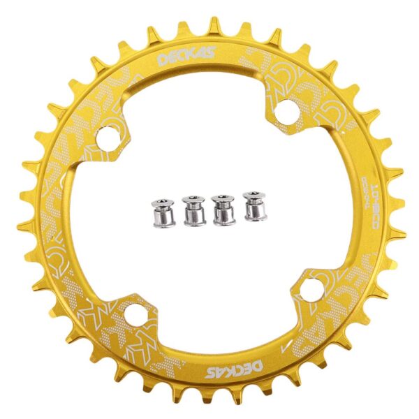 DJC Bike Chainring 104mm BCD RoundOval MTB 104BCD 30T to 52T 789101112 Speed Narrow Wide Tooth Aluminum 7075 Super Lightweight Upgrade your bike with the DJC Bike Chainring, featuring 104mm BCD size and 8/9/10/11/12 speed compatibility. Made of Aluminum 7075 using CNC process, it's lightweight yet durable. Enjoy the benefits of upgraded narrow wide tooth design and a 1-year warranty.