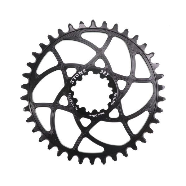 DJC Stone Bike Chainring 3mm Offset Round for Sram Boost 148 GXP X9 X0 XX1 X01 28t to 40T DJC Components STONE 3mm Offset Circle Chainring, narrow wide wolf tooth. Aerospace high stiffness Aluminum 7075-T651. High precision CNC processing.